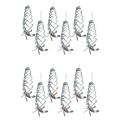 12 Pack Bird Repellent Spiral Reflectors Silver Mylar Spinner, Hanging Reflective Bird Deterrent Device. 