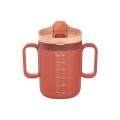 Portable 300ml Elderly Care Cup Double Handle with Scale Dysphagia Regulating Cup Leakproof with Straw Elderly Drinking Aids Mug. 