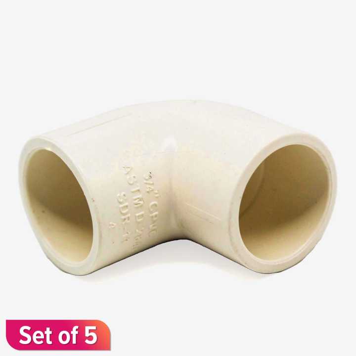 White Color CPVC Joint For Pipe and Holder Set of 5