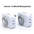 Indoor Mechanical Outlets Timer 24-Hour Programmable Plug. 