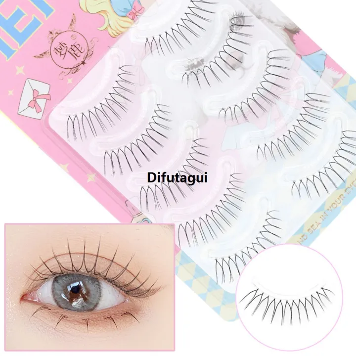 Difutagui%20High%20Quality%205%20Pairs%20V-shaped%20Natural%20False%20Eyelashes%20Transparent%20Stem%20Portable%203D%20Korean%20Manga%20Eyelashes%20Eye%20Makeup%20Eyelashes%20Supplies%20Wholesale%20-%20Image%203