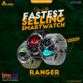 Alewa Ranger Amoled Round Smart Watch | BT Call | IP68 Waterproof | Always On Display | 410mah Battery (Black/Gray/Green). 