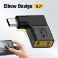 65W Slim Square Tip Charger To Type C Power Adapter Converter 90 Degree For Lenovo Accessory USB Type C PD Fast Charging Adapter. 