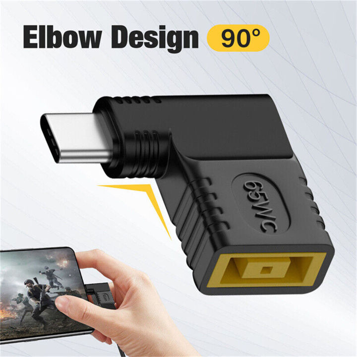 65W%20Slim%20Square%20Tip%20Charger%20To%20Type%20C%20Power%20Adapter%20Converter%2090%20Degree%20For%20Lenovo%20Accessory%20USB%20Type%20C%20PD%20Fast%20Charging%20Adapter%20-%20Image%205