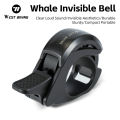 WEST BIKING Aluminum Alloy Mini Bicycle Bike Ring Bell with Loud Sound Bicycle Accessories Bike Horn Concealed Bicycle Bell. 