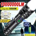 Sales promotion Rechargeable Led Flashlight Super Bright Portable Ultra Power Long Range Tactical Torch Lamp Outdoor Emergency Camping Lantern. 