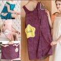 Free Size Microfiber Wearable Bath Wrap/Beach Towel Dress/Bathrobe  For Women. 