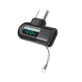 6A Digital Display Type C to Type C OTG Adapter for 120W Fast Charging USB C Cable USB2.0 Connector Black. 