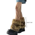 Certiou Imitation Rabbit Fur Leg Warmers Cozy Faux Fur Winter Leg Warmers Anti-slip Thickened for Daily Wear Sports Outing Buyers' Favorite. 