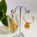 24K Gold Plated Pinjara Jhumka For Women. 