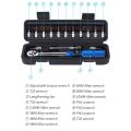 Torque Wrench Set 1/4 Inch 2-24Nm Bike Torque Wrench Hex Key Tool Socket Spanner Set Bicycle Repair Kit. 