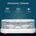 Ultrasonic Cleaning Machine, Crystal Clear Tank, Silver Cleaner for Ring, Wearing, Glasses, Cosmetic Brush, Watches. 