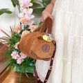Storage Bag PP Cotton Capybara Bucket Bag Bee Cartoon Animal Handbag Creative Flower Plush Doll Shoulder Bag Work. 