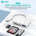 COTECI USB-C OTG 3 in 1 SD Card Reader Micro sd/TF Card Reader Adapter. 