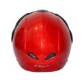 Vega  Verve Red Open Face Helmet With Single Visor. 