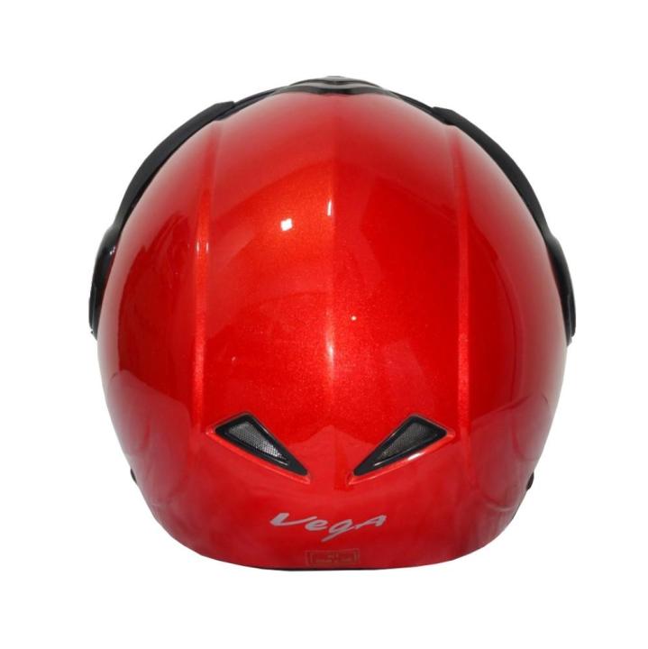 Vega%20%20Verve%20Red%20Open%20Face%20Helmet%20With%20Single%20Visor%20-%20Image%205