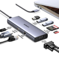 Ugreen 9-in-1 Usb-c Hub Docking Station Adapter (4k Hdmi,3*usb3.0 ,Sd,Tf,Vga,Gigabit Lan,Usb C Pd 100w) CM498-15600. 
