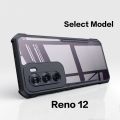 Oppo Reno 12 5G & Reno 12 Pro 5G Cover(All Different Size) Clear Transparent Shockproof Soft Bumper  Cover Case -Non Yellowing. 