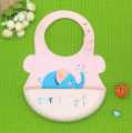 Silicone Baby Bibs - Soft Silicone Bib with Food Catcher and Waterproof Material (Pack of 1). 
