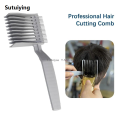 Sutuiying Hair Cutting Positioning Comb Professional Barber Clipper Blending Sales promotion Flat Top Combs for Salon Hairdressing Styling Tools. 