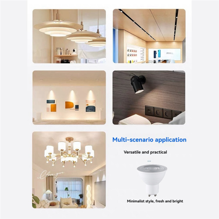 10PCS%20Ceiling%20Spotlight%20Set%207W%20GU10%20Base%20Energy%20Saving%20Downlight%20LED%20Light%20Indoor%20Lighting%203000K%20Warm%20White%20Light%20-%20Image%202