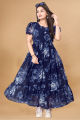 Women's Maxi Dress Long Purple Blue Color Gown Eveningwear. 