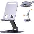 Mobile Phone stand for Desk/Bed, 360 Degree Rotating, adjustable Foldable Cell Phone Holder, Aluminum Office Desk Accessories All Phones. 