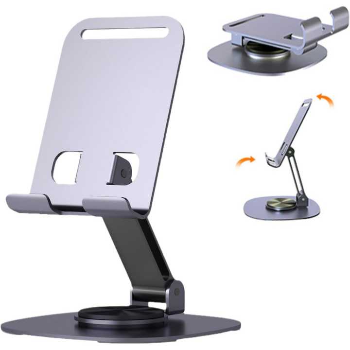Mobile Phone Stand for Desk/Bed, 360-Degree Rotating, Adjustable
