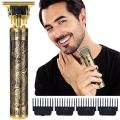 SHIVS COLLECTION Vintage T9 Trimmer For Men Hair Zero Gapped Clipper Professional Cordless Haircut Electric Beard Trimmer For Men, Golden. 