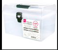 Plastic Storage Reinforced Handle Box | Rectangular Container Multipurpose Stackable Storage Box with Lid & Handle. 
