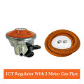 IGT Low Pressure LPG Gas Regulator With Auto Shut Off Design With Maximum Safety Along With 2 Meter Surakshya Gas Pipe And Two Clamps. 