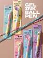 Japan TANOSEE Gel High-Value Color-Block Dopamine Color Large Capacity Exam Student Signature Girly J15 Black Pen Zebra Style. 
