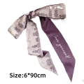 Retro Floral Headband Oil Painting Chinese Style Hair Ribbon Scarf Ribbon Neck Tie. 