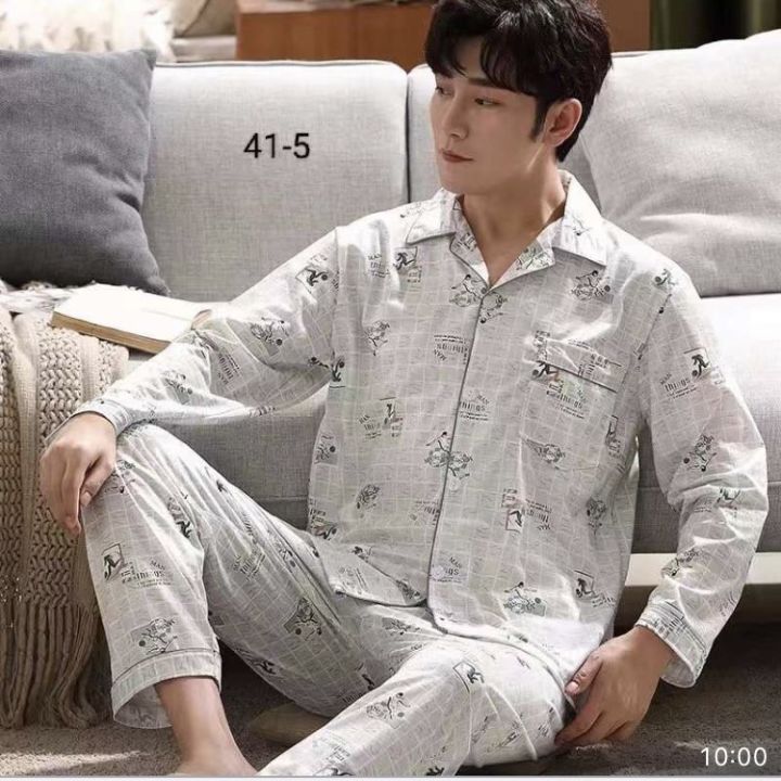 Men%20Pajama%20Set%20Print%20Sleepwear%20Loungewear%20Long%20Sleeve%20%20Nightwear%20-%20Fashion%20%7C%20Pajamas%20For%20Men%20-%20Image%203