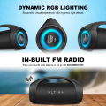 Ultima Soundbox S50 50W Bluetooth Speaker with Ultima Supreme Sound | FM Radio |  7Hours Playtime | 70MM Driver Size | Surround Sound | Dynamic RGB LED Lights | TWS Mode | IPX5 Rated speaker. 