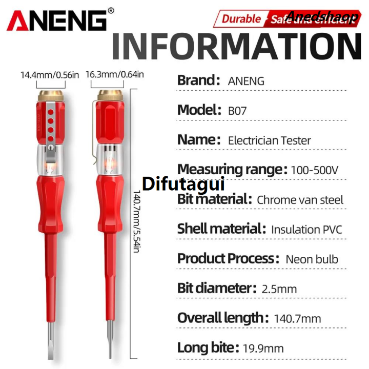 Difutagui%20Portable%20Voltage%20Indicator%20Non-contact%20Insulation%20Test%20Pen%20Neon%20Luxury%20Bulb%20Screwdriver%20Voltage%20Tester%20for%20Live/Null%20Wire%20Judgment%20-%20Image%206