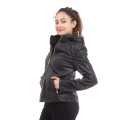 Front Zipped Faux Leather Inner Fleece Jacket For Women. 