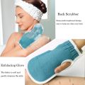 Accessories bathroom silk bath back, exfoliate, exfoliating 3 pieces bath towel set gloves bath flowers, scrubber, loofah sponge,. 