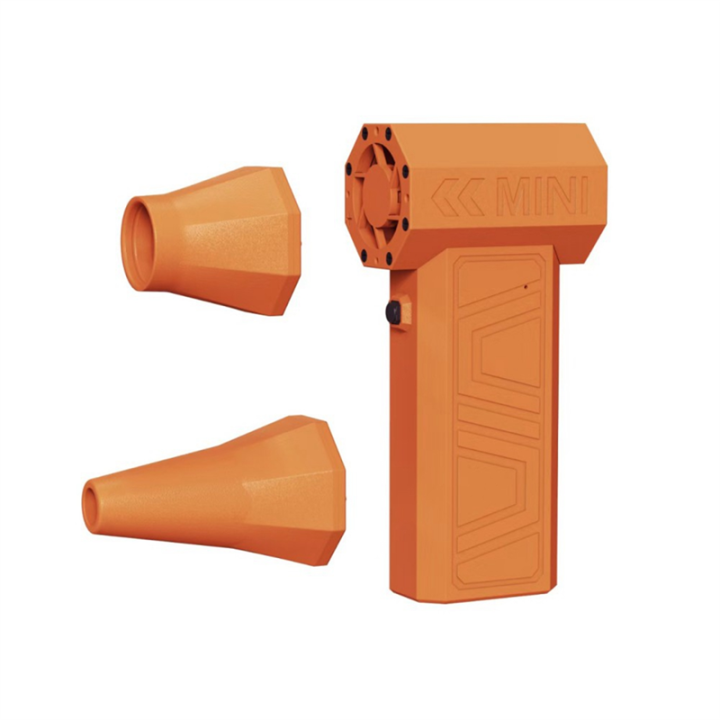 High Turbofan High Turbofan Violent Jet Fan Cordless Air Blower Brushless 3 Gear Speed Dust Blower Cleaning Tool Orange