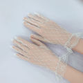 Wholesale Short Black Gloves Lace Ghost Bride Wedding Halloween Lolita Costume Mesh Bow. 