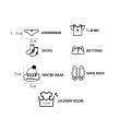 7PCS Removable Wardrobe Stickers Children Dresser Clothing Vinyl Decorative Labels Decals ISHOWTIENDA. 