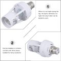 Infrared Sensor Lamp Holder B22 Pin To E27 Screw Lamp Holder With Plug Light Socket Adapter Motion Sensor Plug PC Lamp Head For E27 Led. 
