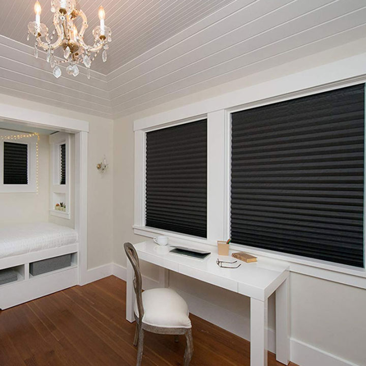 Fzbm%201Pc%20for%20Home%20Window%20Door%20Pleated%20Bds%20Self-adhesive%20Half%20Blackout%20Windows%20Curtains%20Bathroom%20Balcony%20Shades%20-%20Image%205