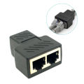 RJ45 Port Network Cable Splitter Extender Plug Adapter Split Into Two Splitter Podazz. 