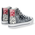 Bandana Convere Synthetic Black Ankle Cut Printed Casual/Sport Sneakers Men Women. 
