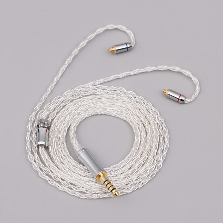 XINHS%208%20Core%20Silver%20Plated%20Earphone%20Upgrade%20Cable%20MMCX%200.78mm%202Pin%20QDC%20TFZ%20HIFI%20Cable%20-%20Image%203