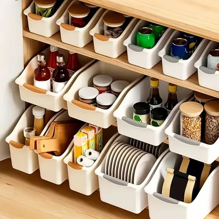 2pcs%20Durable%20Large%20Capacity%20Curved%20Storage%20Box%20Space%20Saving%20Plastic%20Under%20Sink%20Organizer%20Anti-slip%20with%20Handle%20Cabinet%20Organizer%20Bathroom%20-%20Image%207