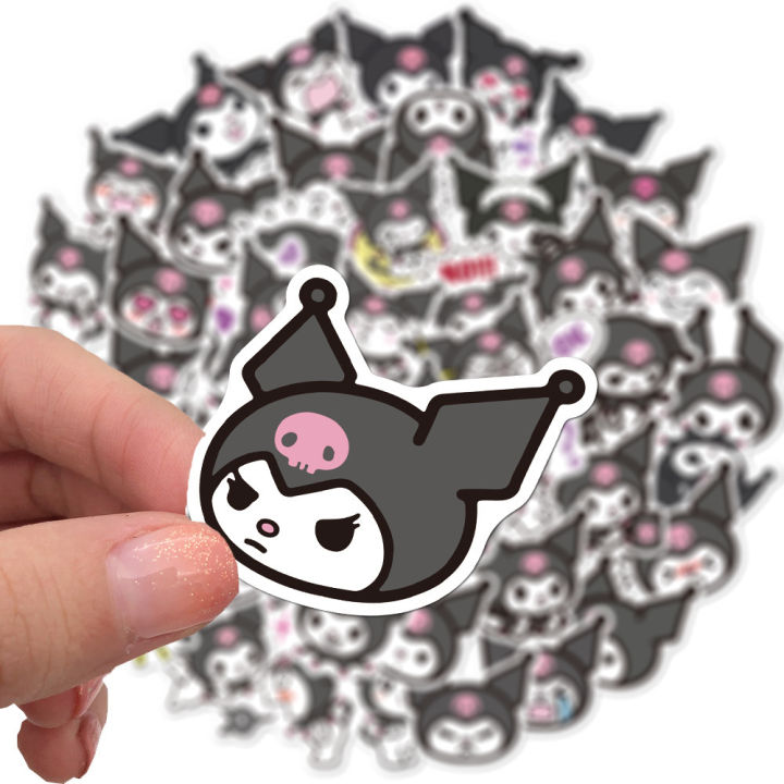 Artsy%20Home%2025/50%20Pcs%20Anime%20Kawaii%20Sanrio%20Kuromi%20Waterproof%20Stickers%20-%20Image%202