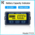 Battery Tester 8V-120V 50A Coulomb Meter Capacity Indicator Lithium Ion Detector Coulomb Meter Voltmeter Easy Install. 