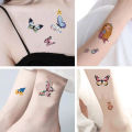 10PCS New Tattoos for Children Transfer Tattoos for Kids Mini Waterproof Tattoos Festival Glitters Face Unicorn Animals Stickers. 